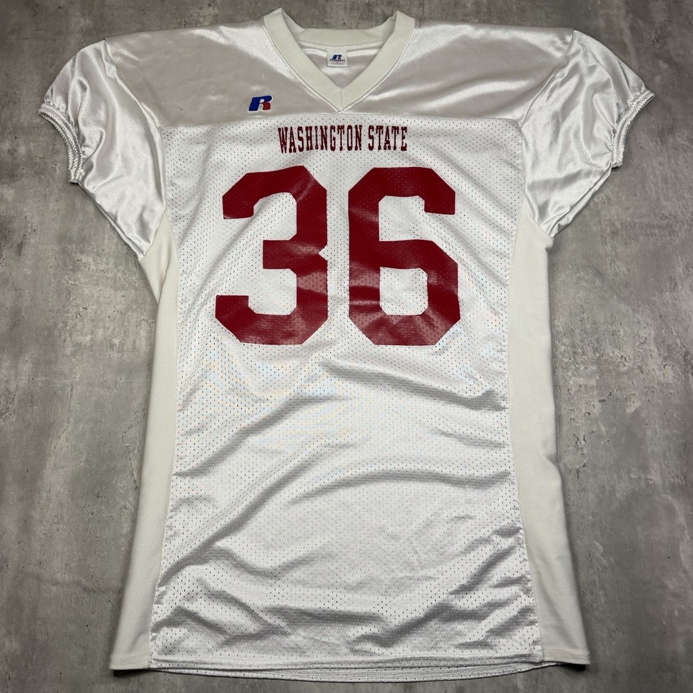 VTG Washington State Cougars Jersey Mens L Football Russell Athletic Player Cut